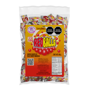 Redballs - Bolsa de 100 gomitas recubiertas de tamarindo
